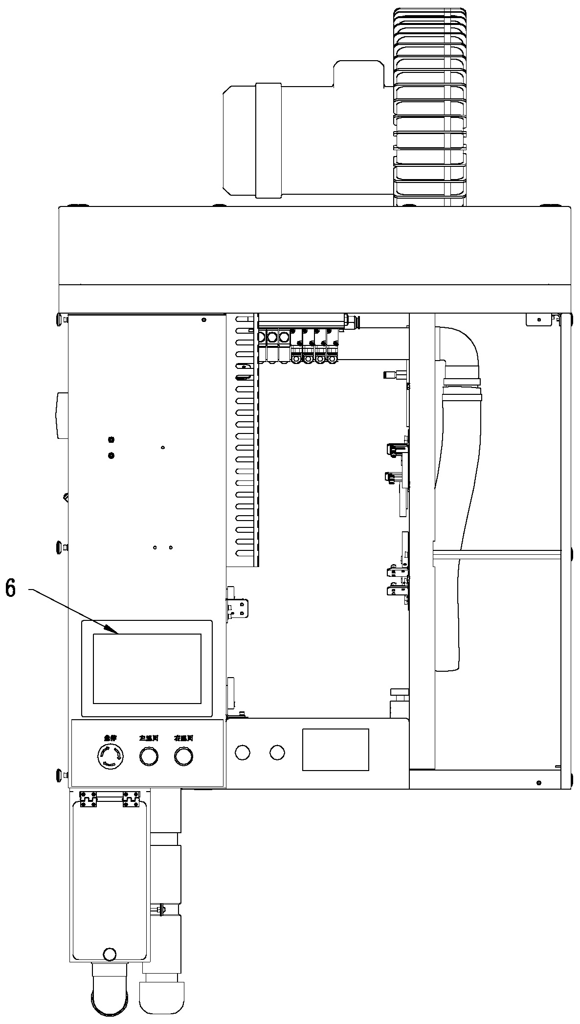 Automatic doffing carriage negative-pressure and air blowing and suction combination device for air spinning