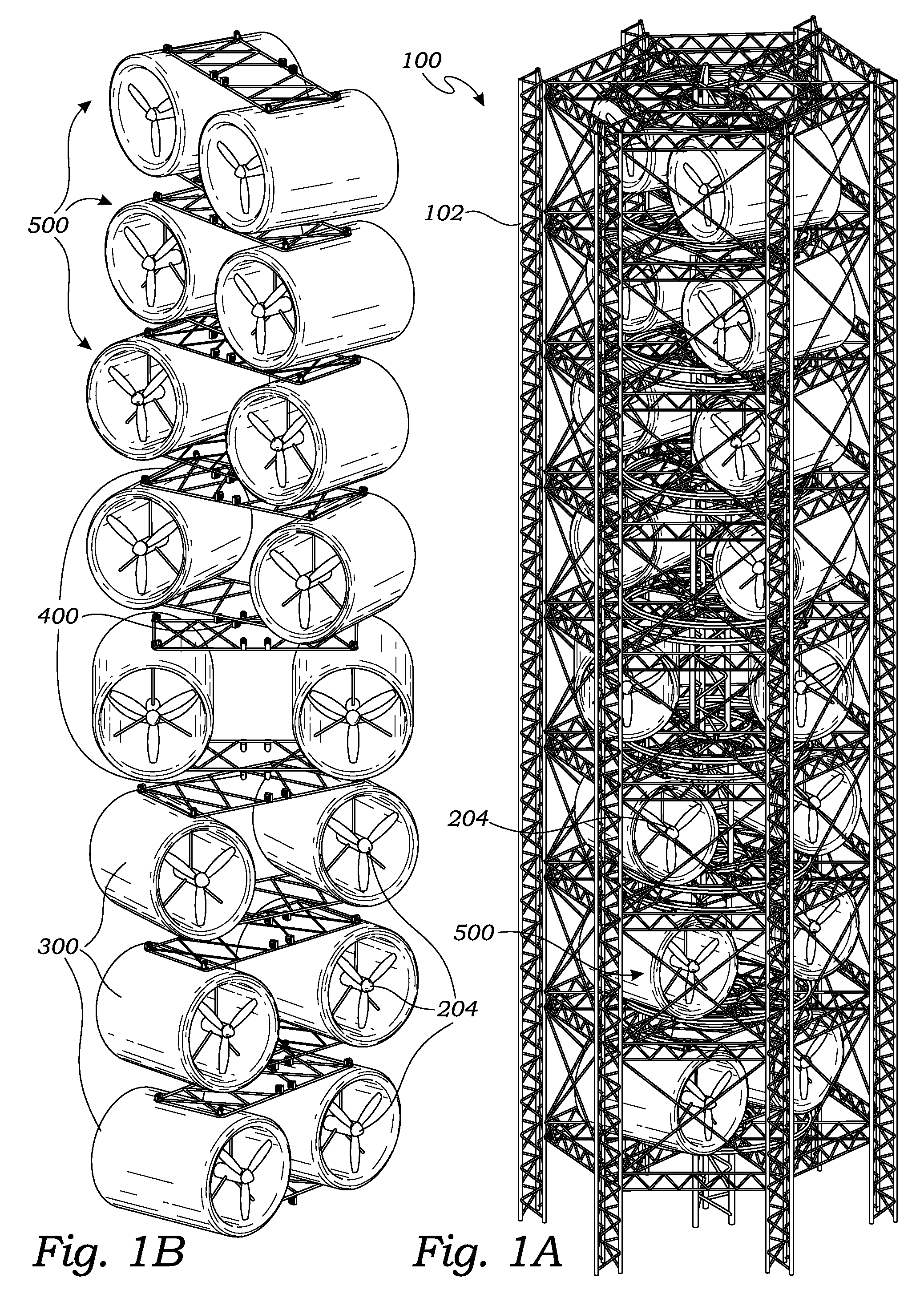 Method for erecting a facility producing electrical energy from wind