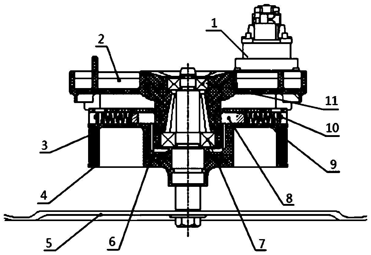 Electric four-wheel mower blade brake mechanism