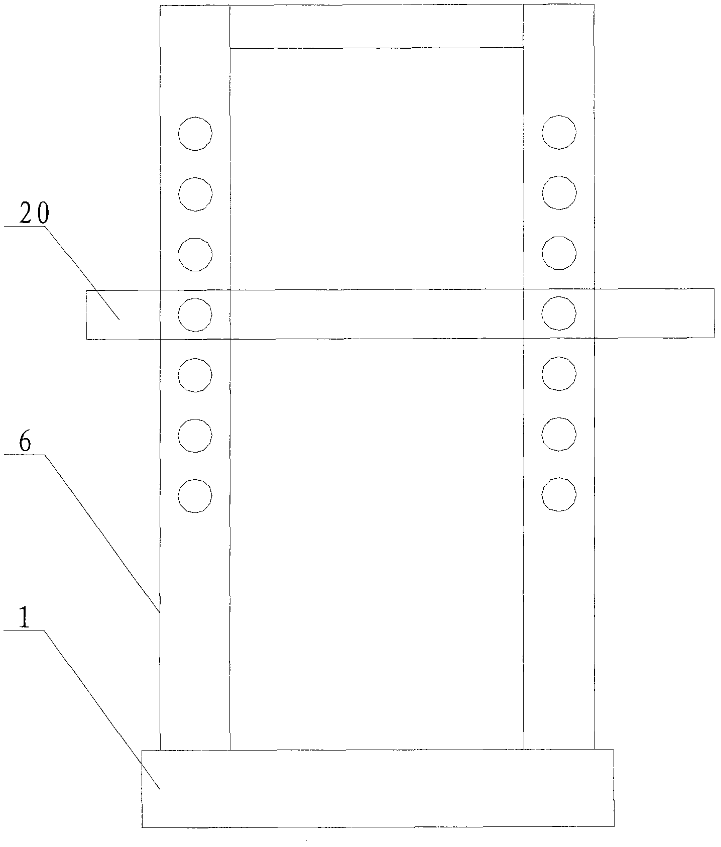 Test device for vertical imposed load of hydraulic support