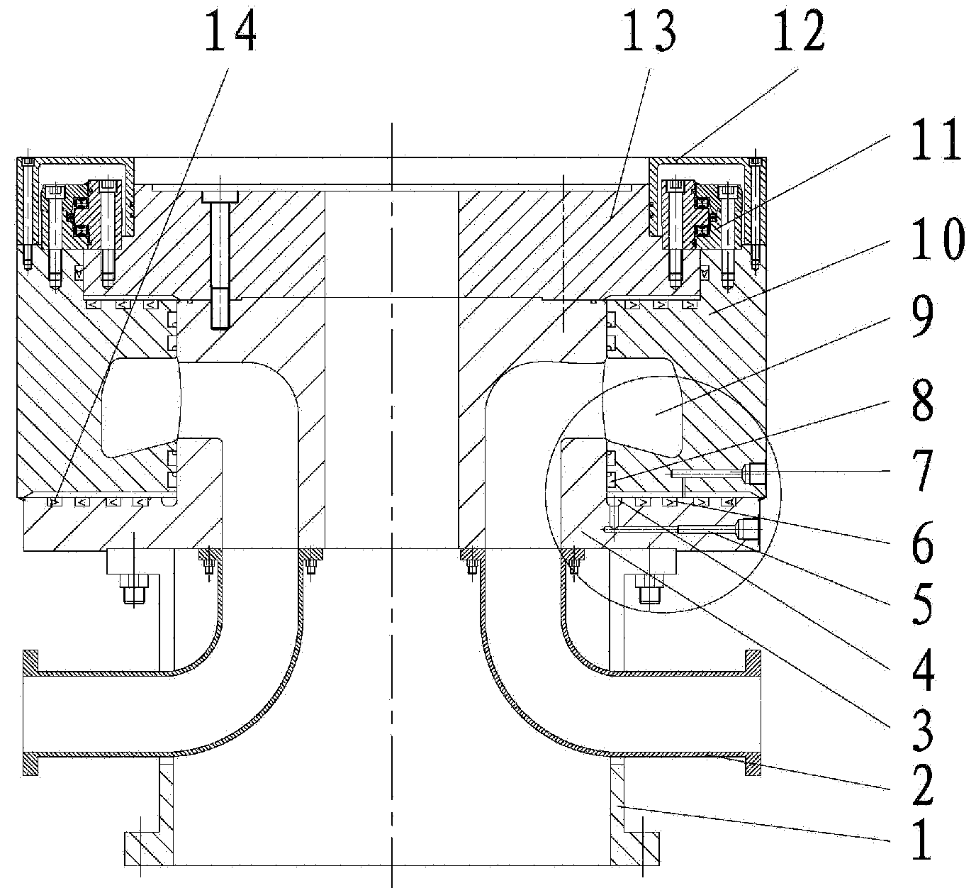 Liquid rotating joint for single point mooring system