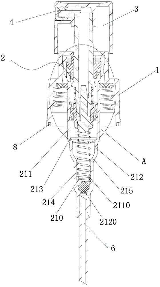 A double spring spray pump with good spray effect