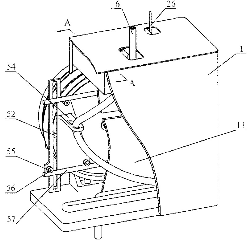 Automatic cable winding and unwinding device for vehicle mounted mast