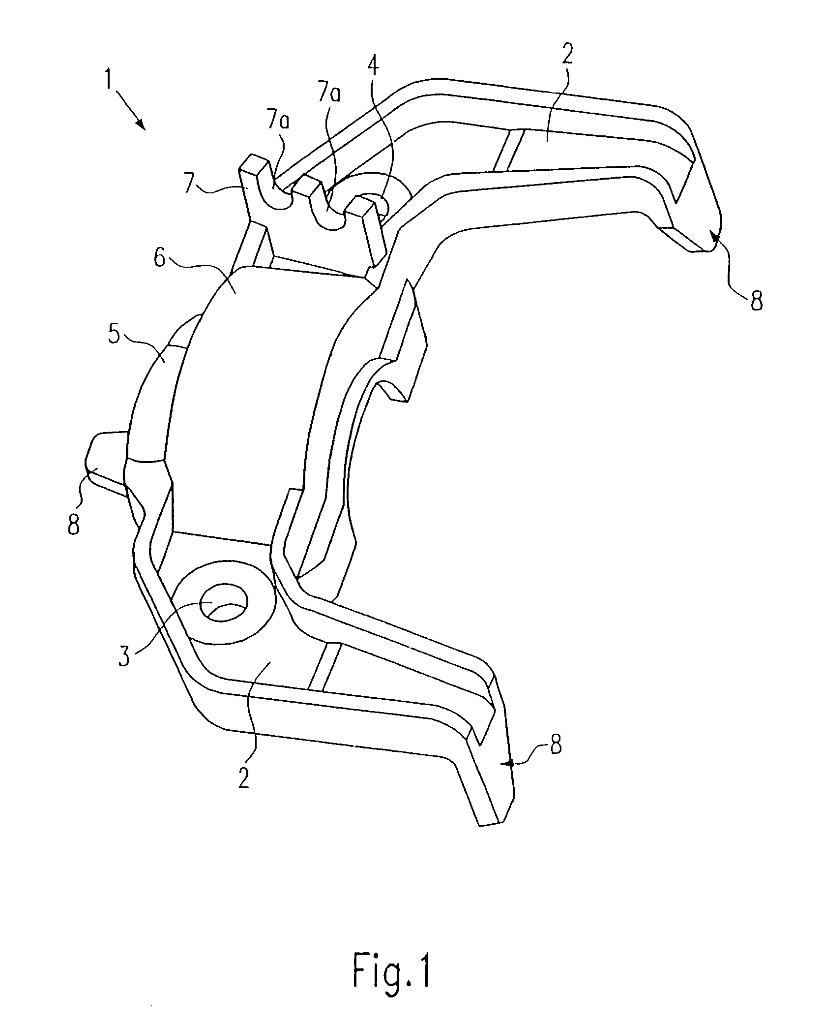 Power tool with internal fastening element