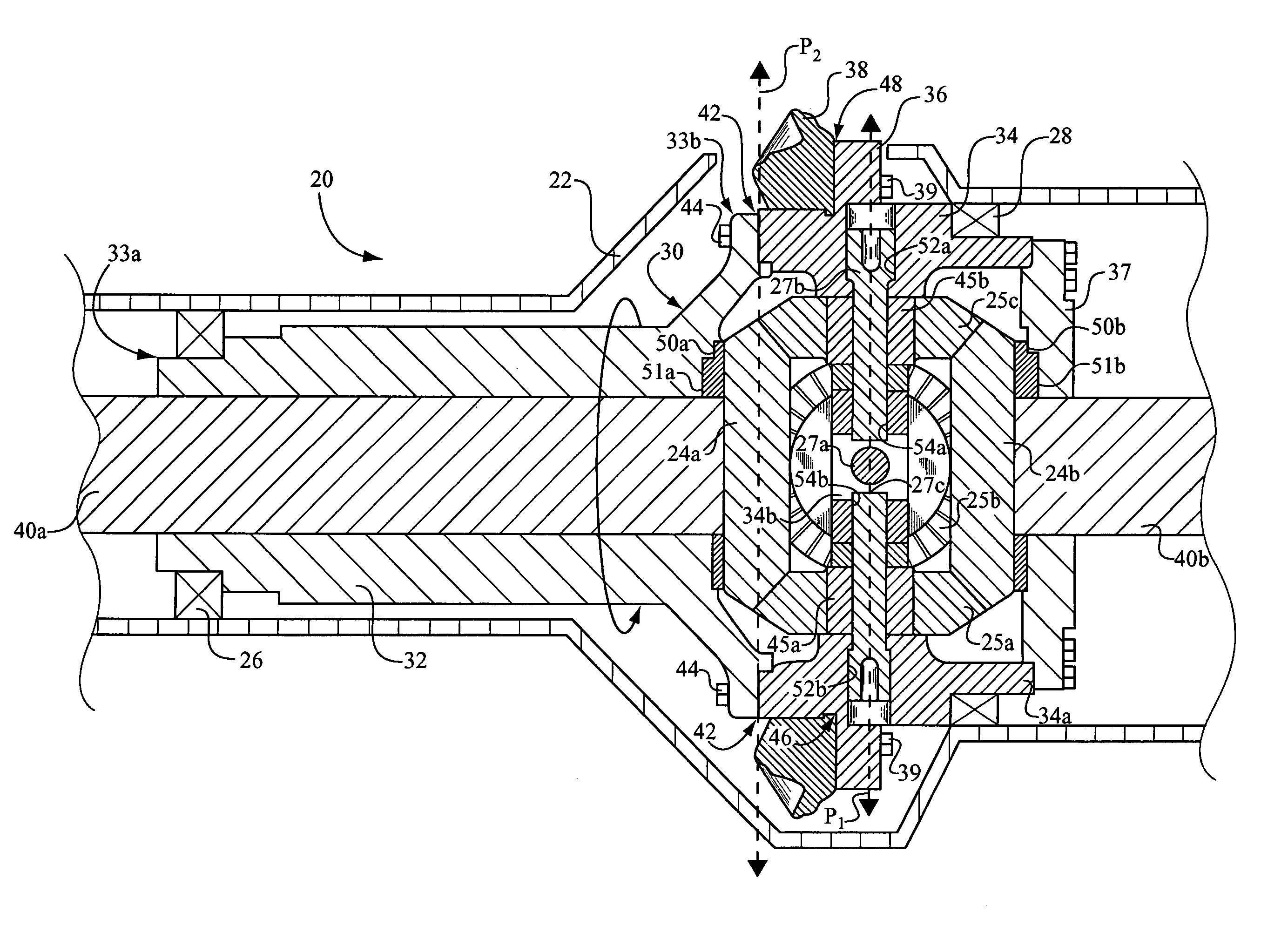 Differential assembly for a machine