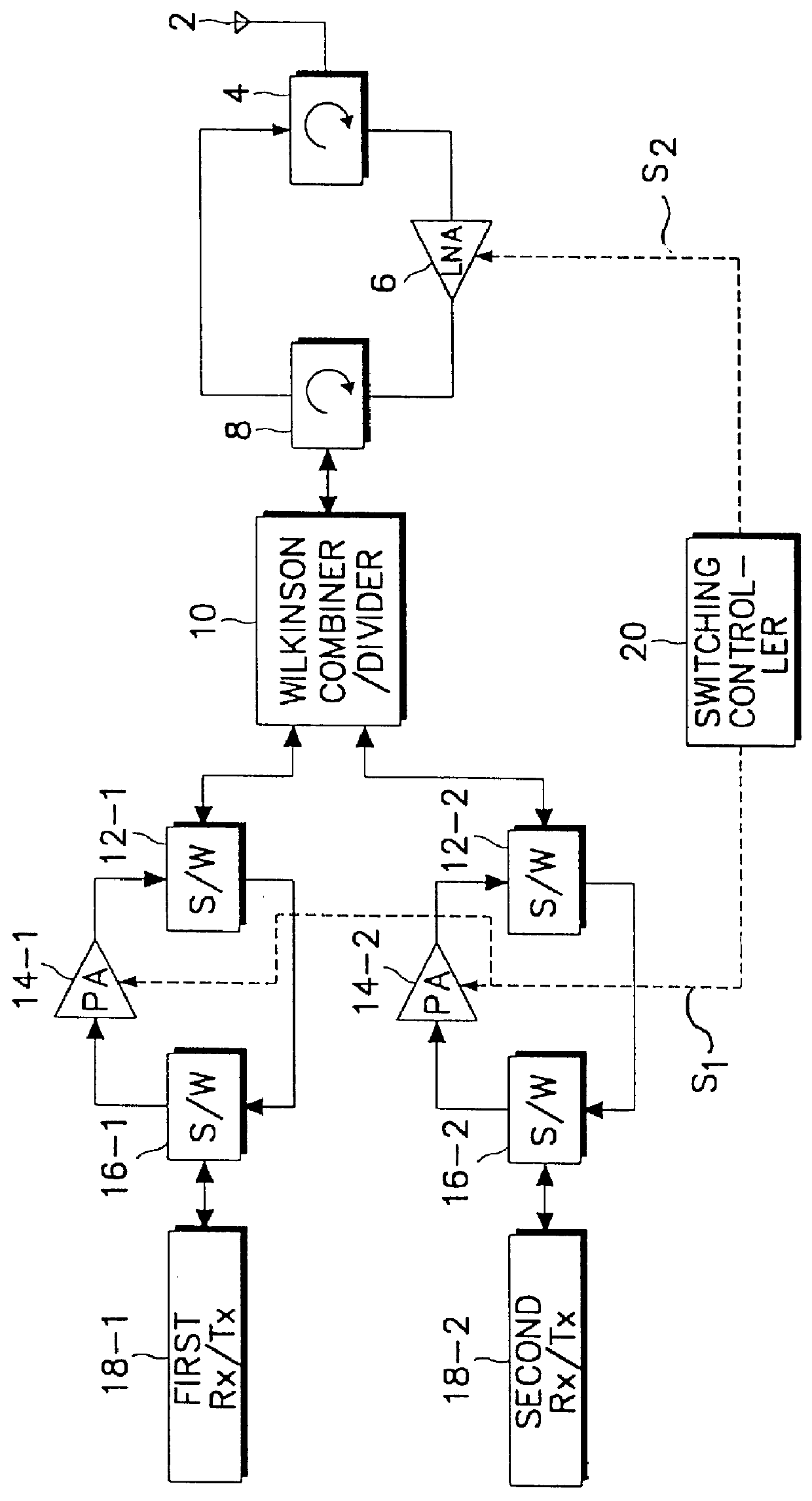 Transmitter/receiver for use in multichannel time division duplexing system providing isolation between transmission channels and reception channels