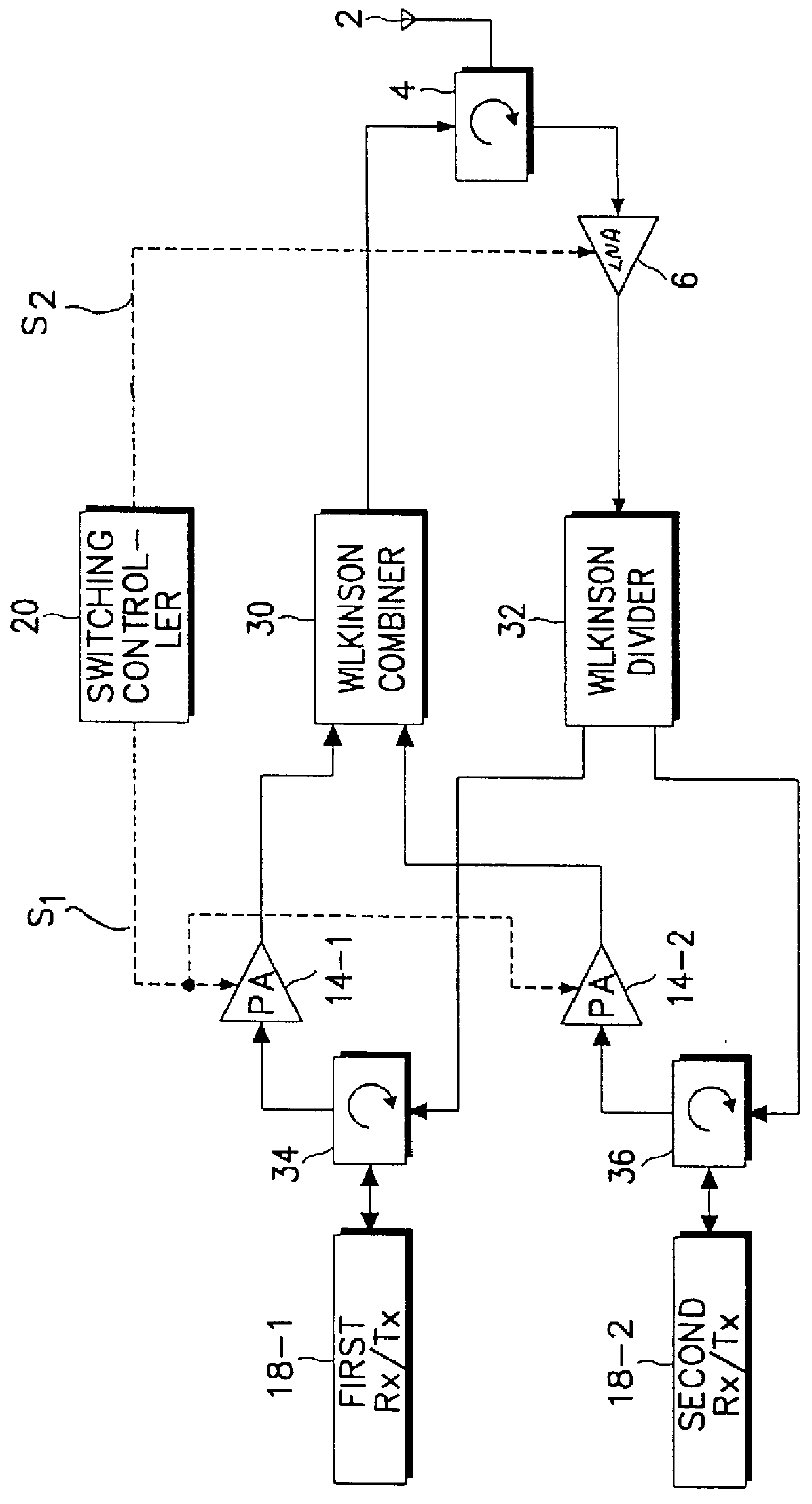 Transmitter/receiver for use in multichannel time division duplexing system providing isolation between transmission channels and reception channels