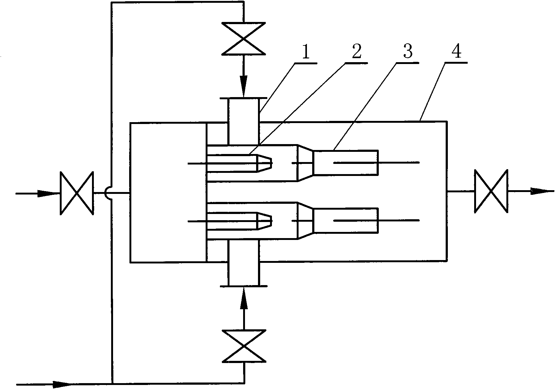Multi-nozzle and multi-channel heater of steam-water two phase flow mixed type