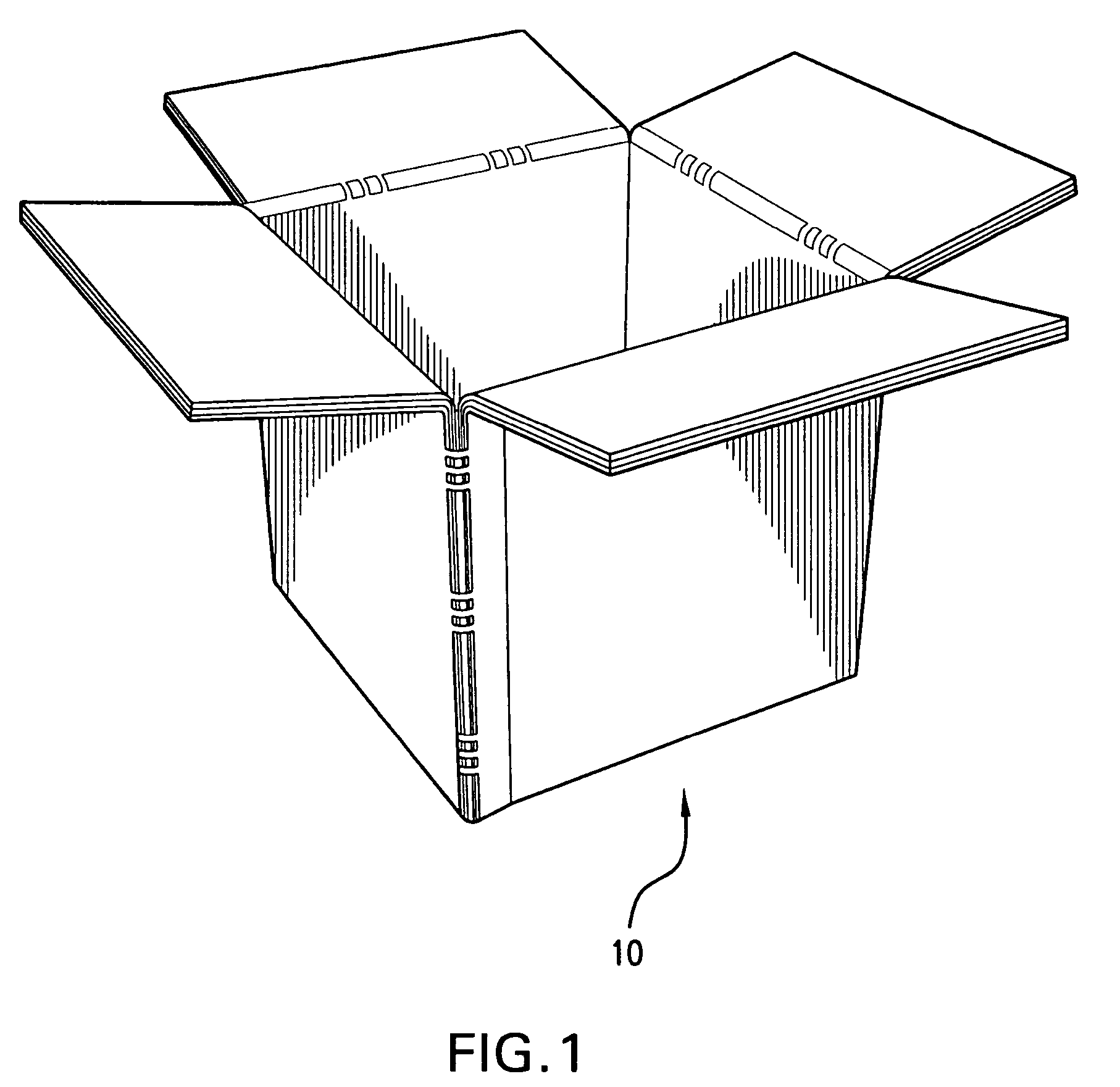 Knockdown corrugated box for temperature control and method of making