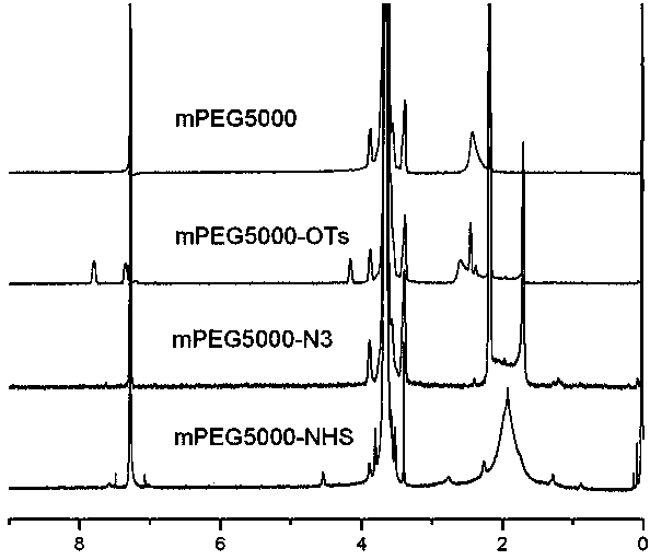 Tolyltriazole-containing polyethylene glycol protein modifier, preparation method thereof and application thereof