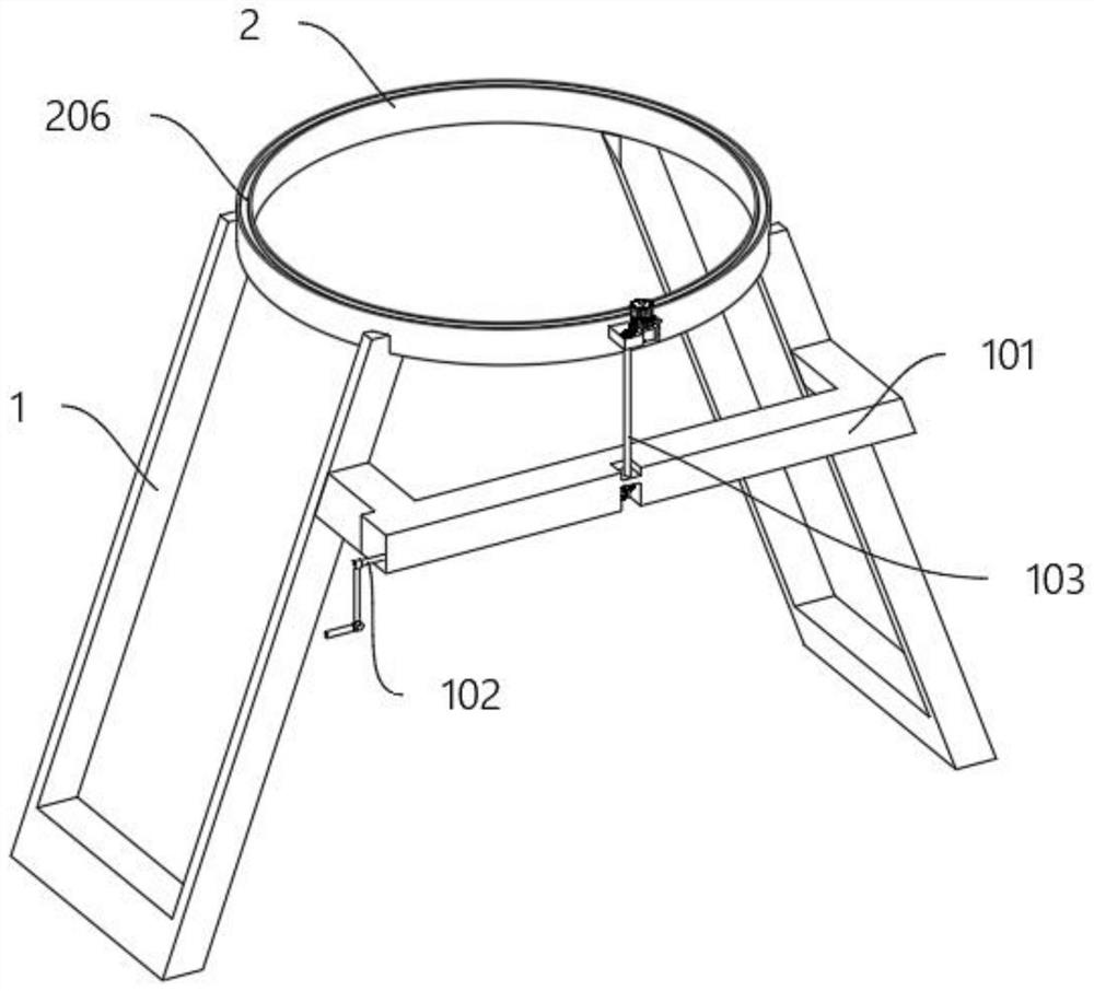 Adjustable supporting structure based on crane and using method