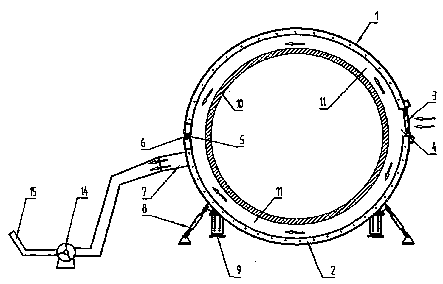 Adjustable rotary kiln heat collection system and heat energy collection method