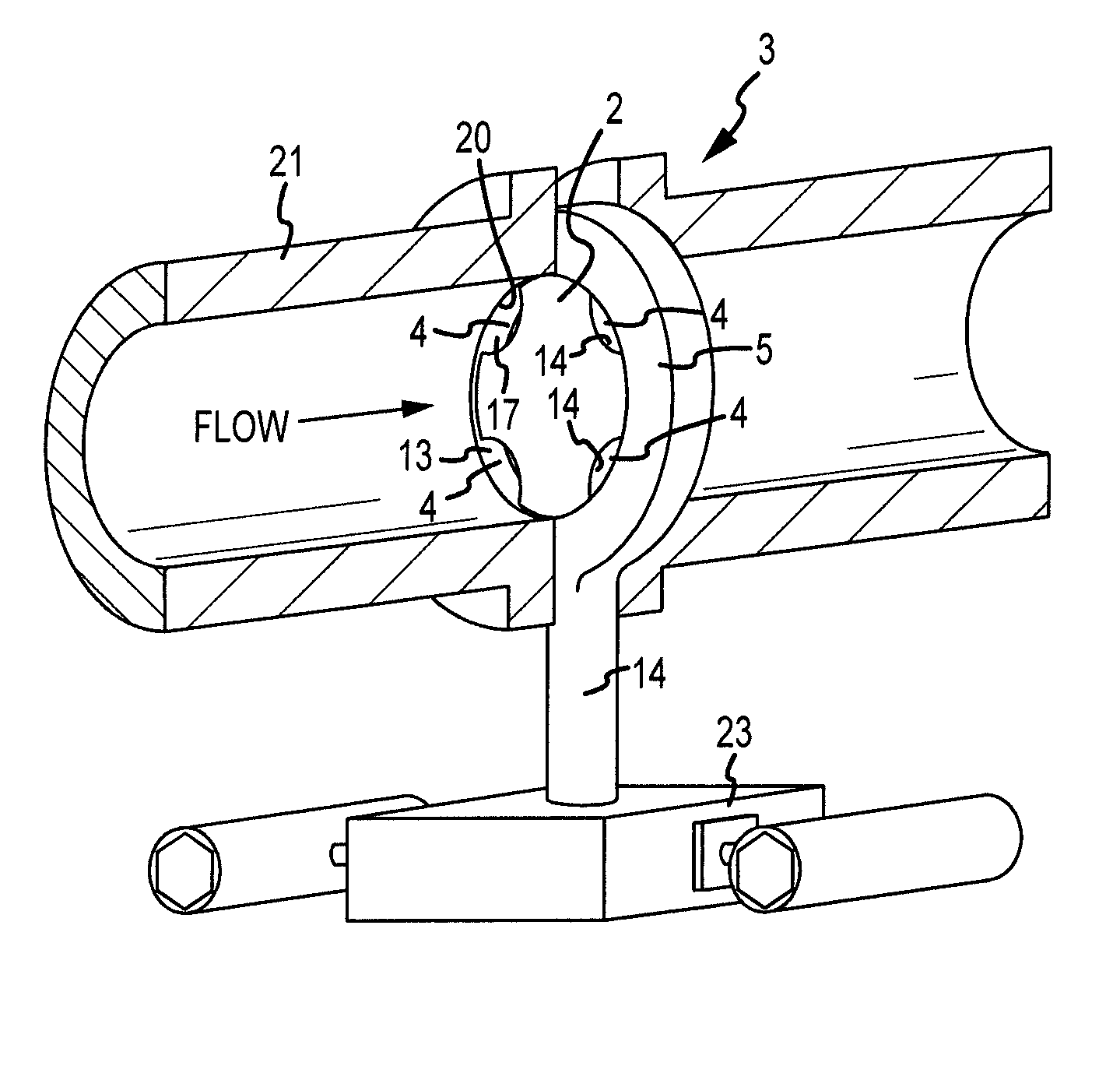 Conditioning orifice plate with pipe wall passages