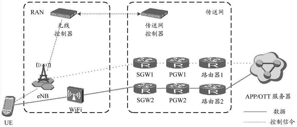 Service access method, user equipment (UE) and wireless controller