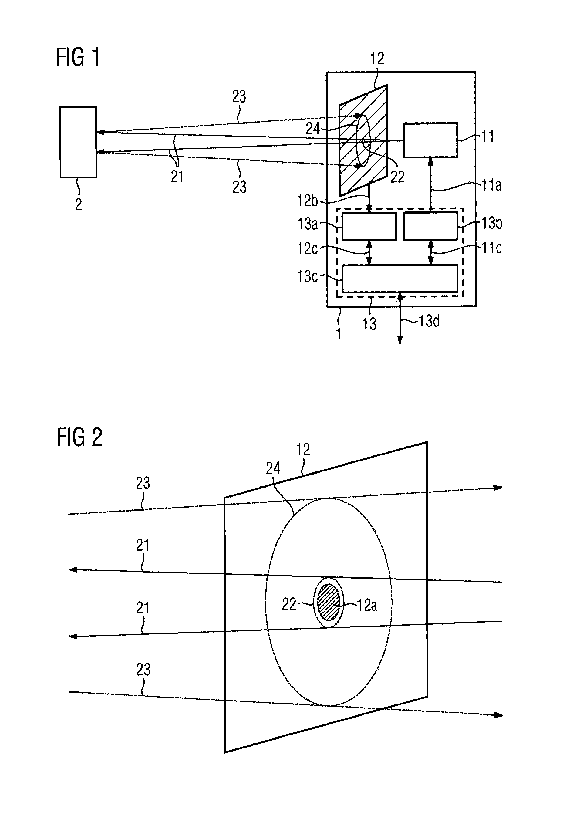 Optical sensor comprising a proximity switch