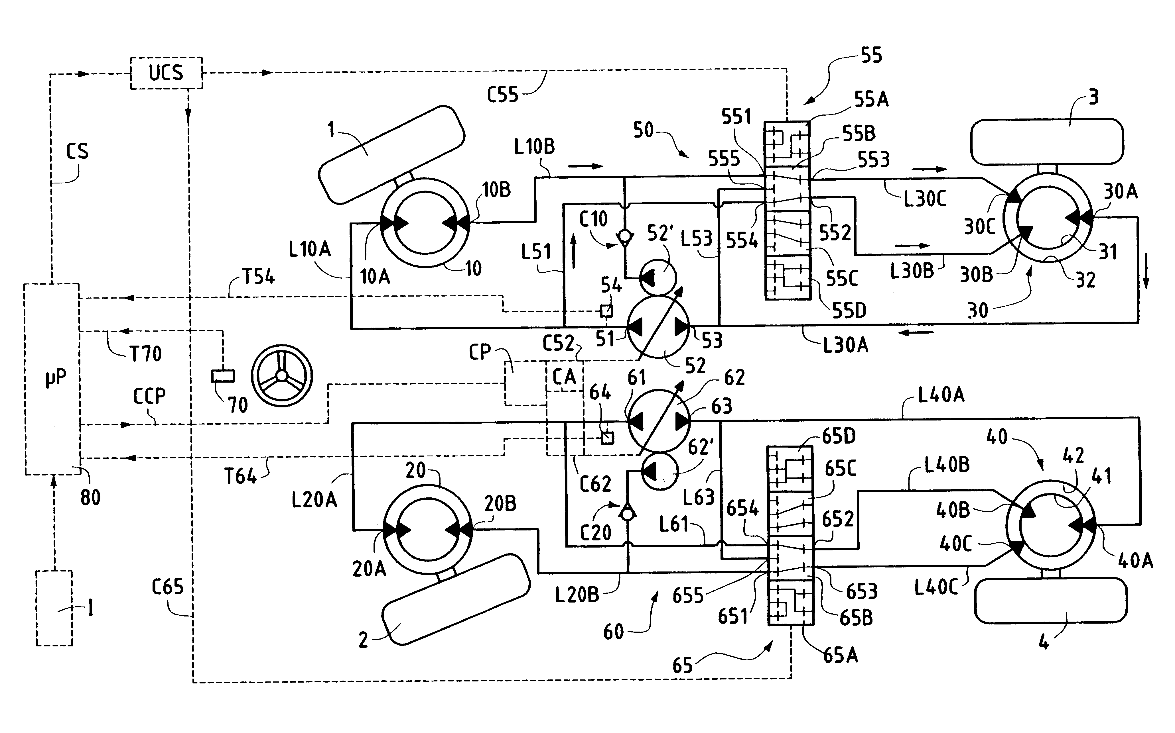 Transmission apparatus for a vehicle having at least two drivable axles