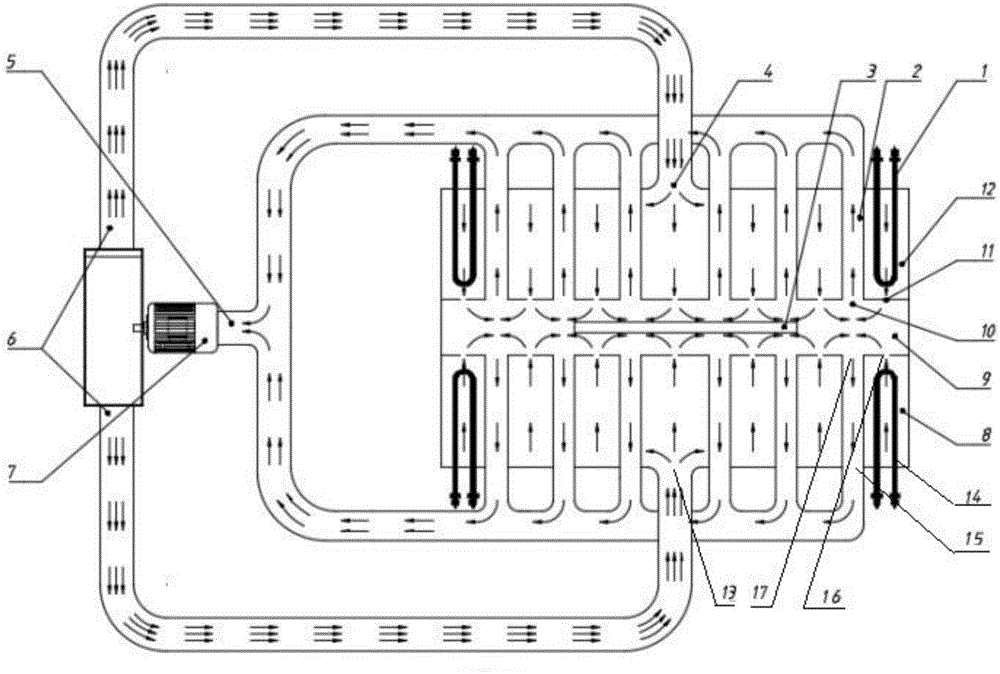 Device and method for integrated circulating hot airflow air flotation heating of plate strip