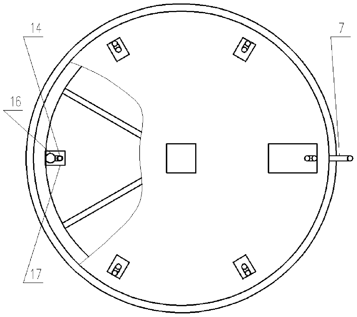 Omnibearing dynamic anaerobic fermentation tank