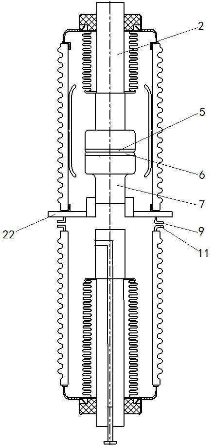 Double-chamber arc extinguishing chamber