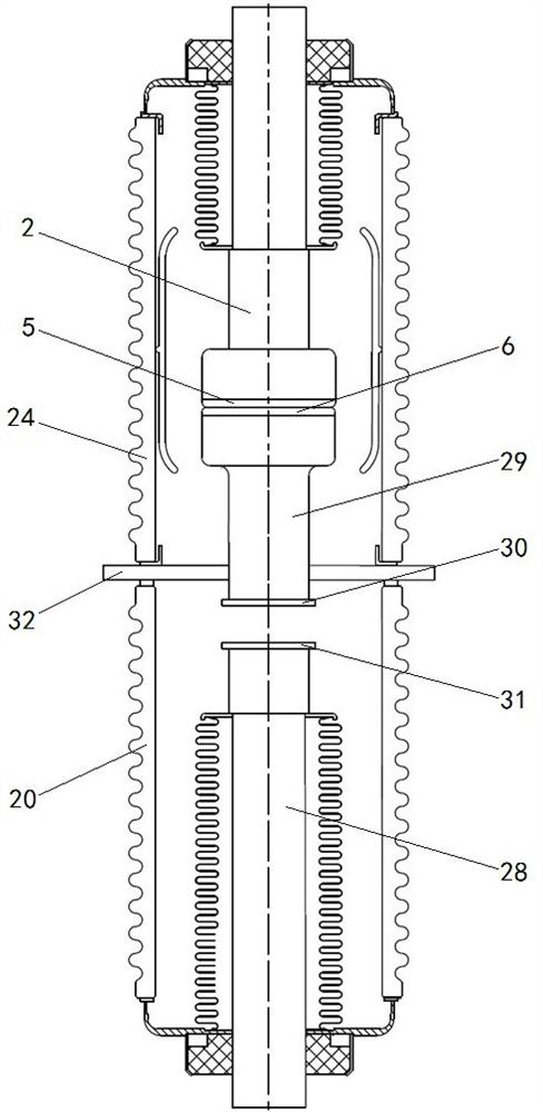 Double-chamber arc extinguishing chamber