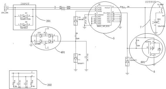 Electronic detonator front-end control circuit