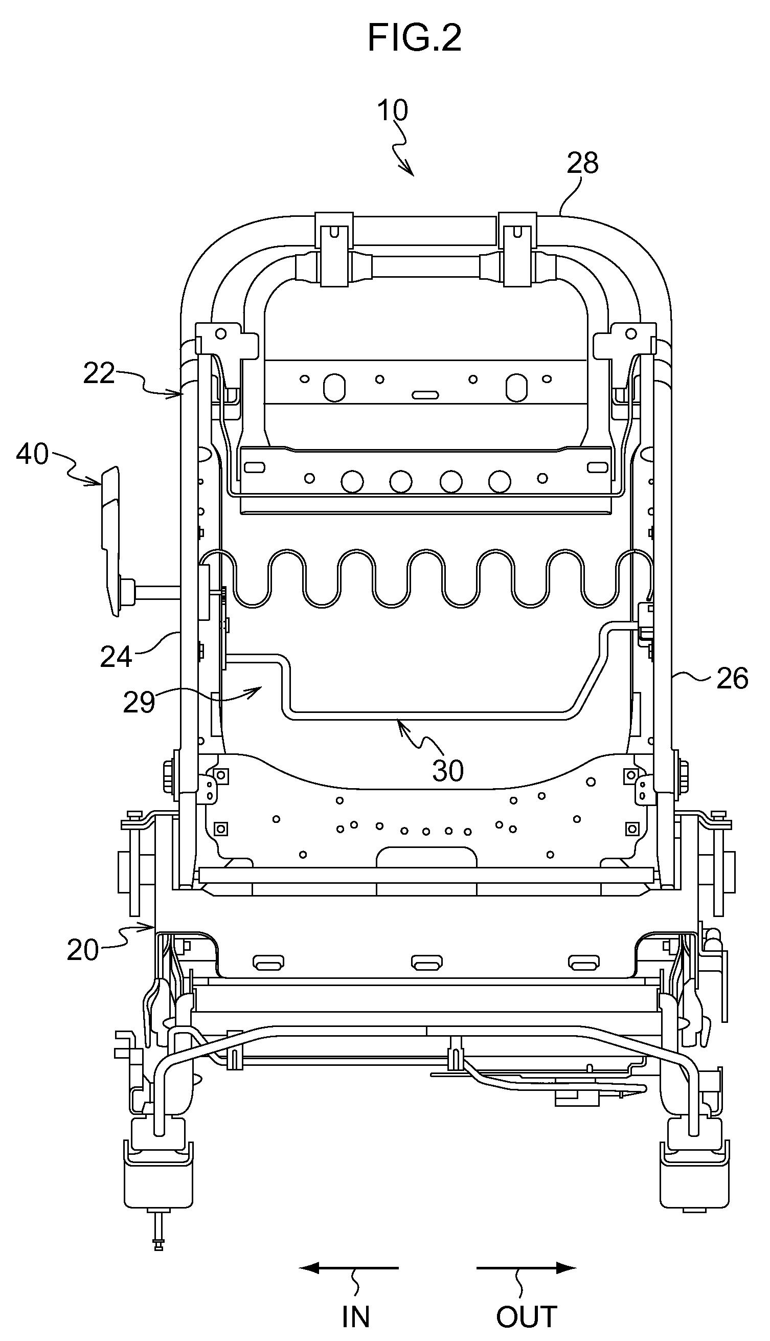 Lumbar support operation member and vehicle seat