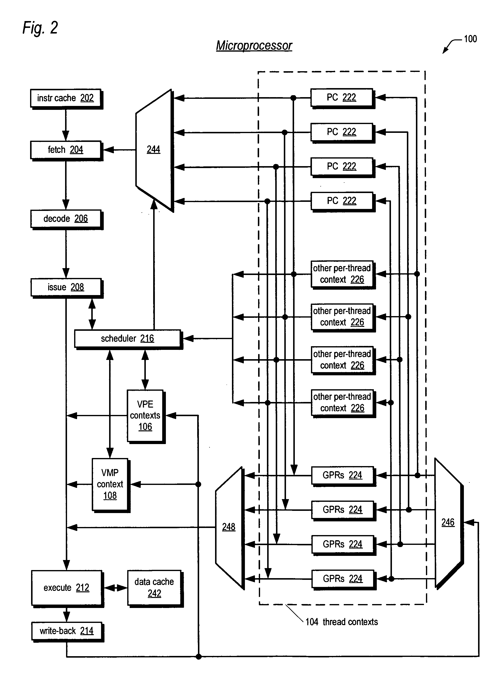 Symmetric multiprocessor operating system for execution on non-independent lightweight thread context