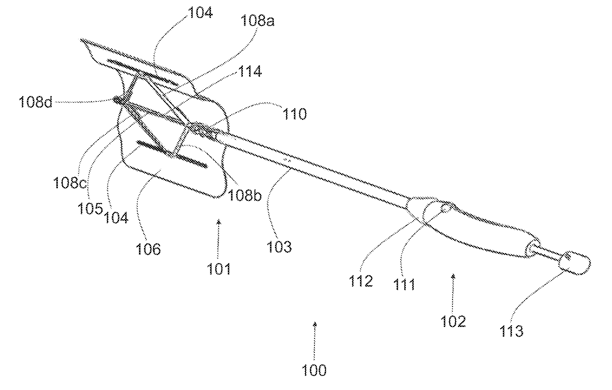Articulating patch deployment device and method of use