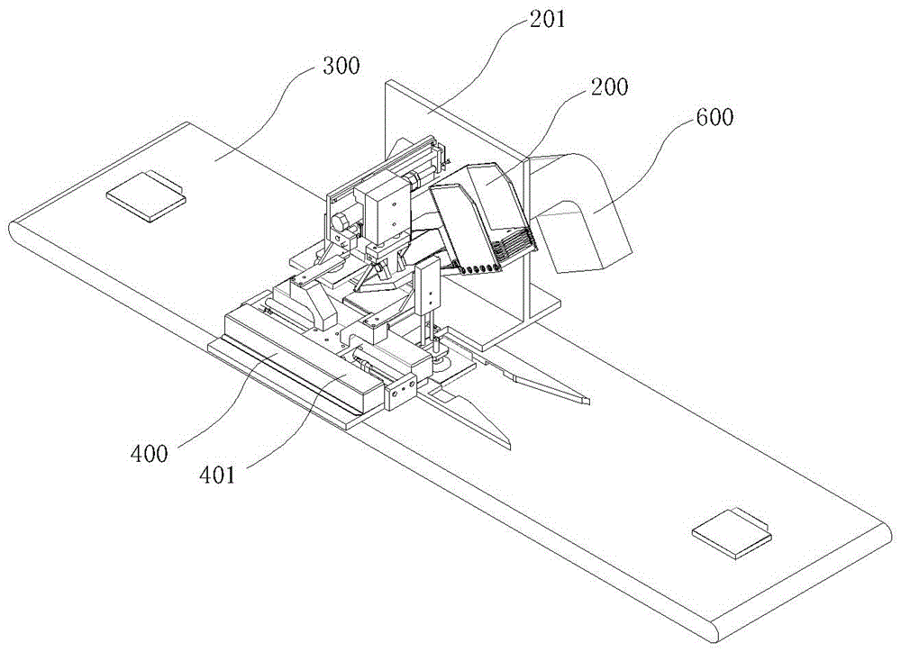 An automatic film sticking device on the surface of an optical drive