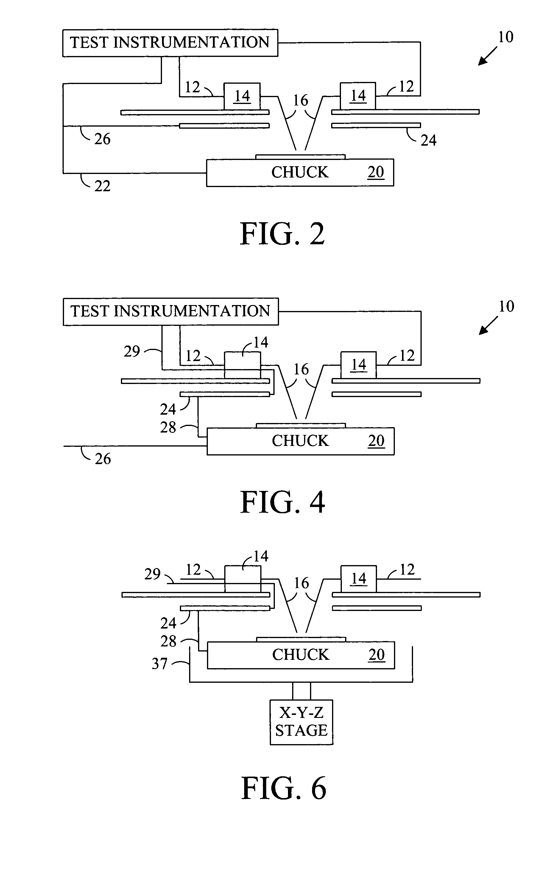 Probe station with low inductance path