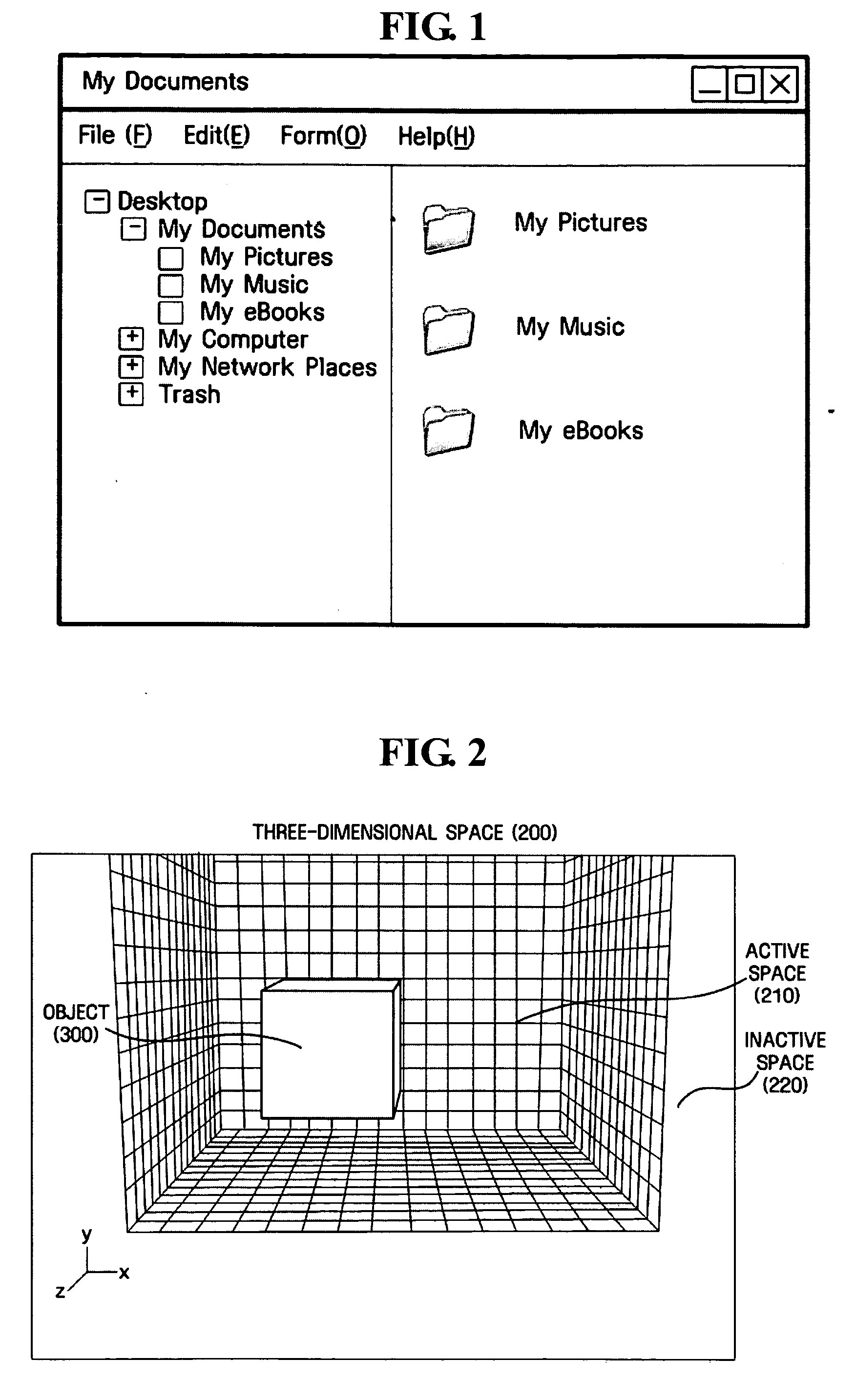 Three-dimensional graphic user interface, and apparatus and method of providing the same