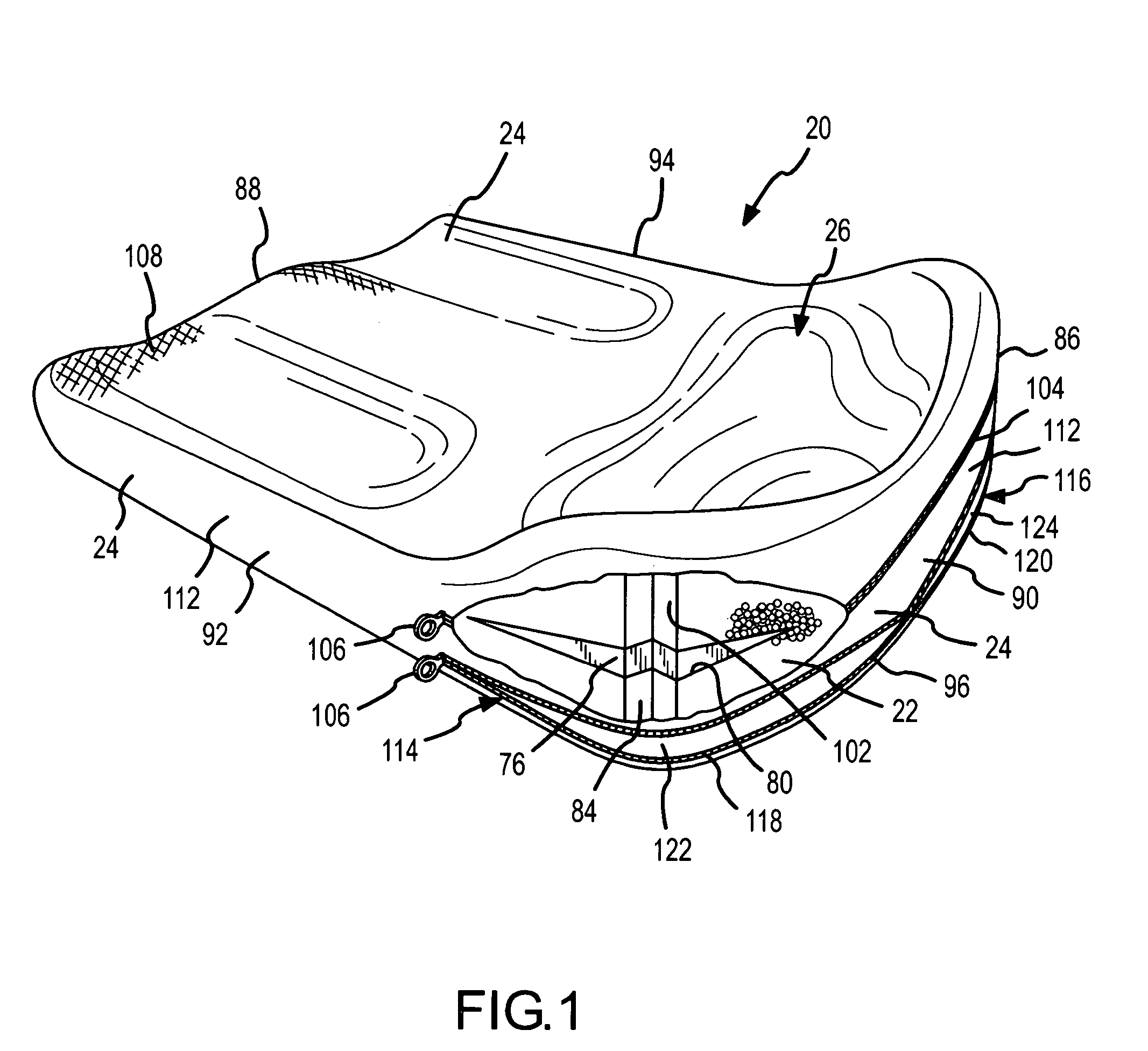 Seat cushion with adjustable contour and method of adjusting the contour of a seat cushion