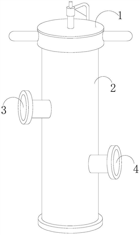 Vertical oil-gas separator for separating petroleum