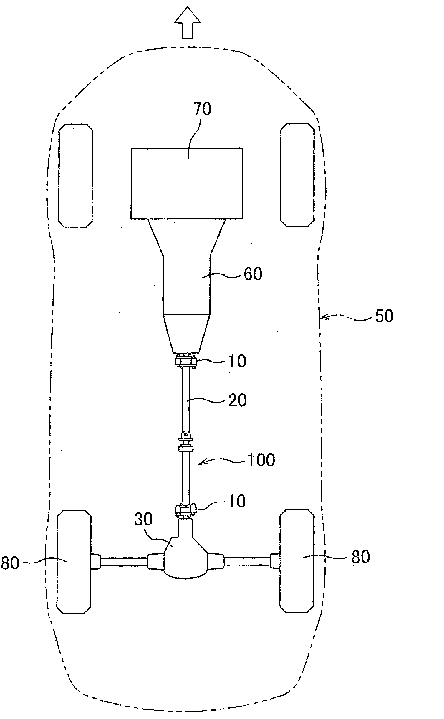 Flexible coupling and vehicle motive power transmission apparatus