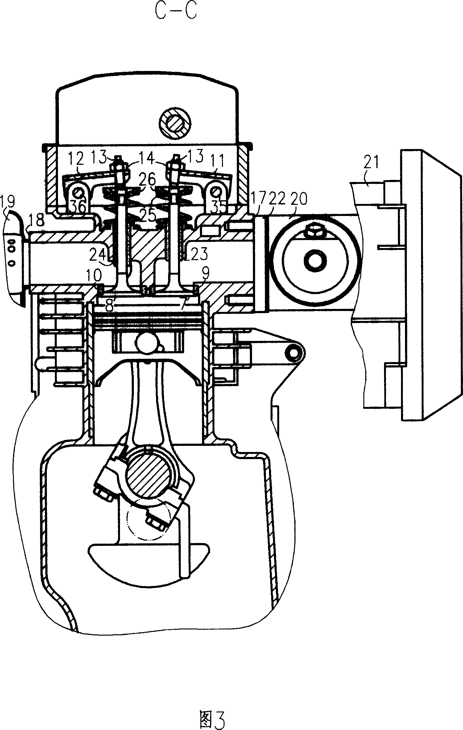 Overhead cam engine