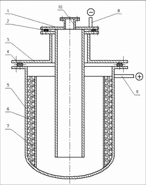 Device for producing high-purity titanium by fused salt electrolysis process