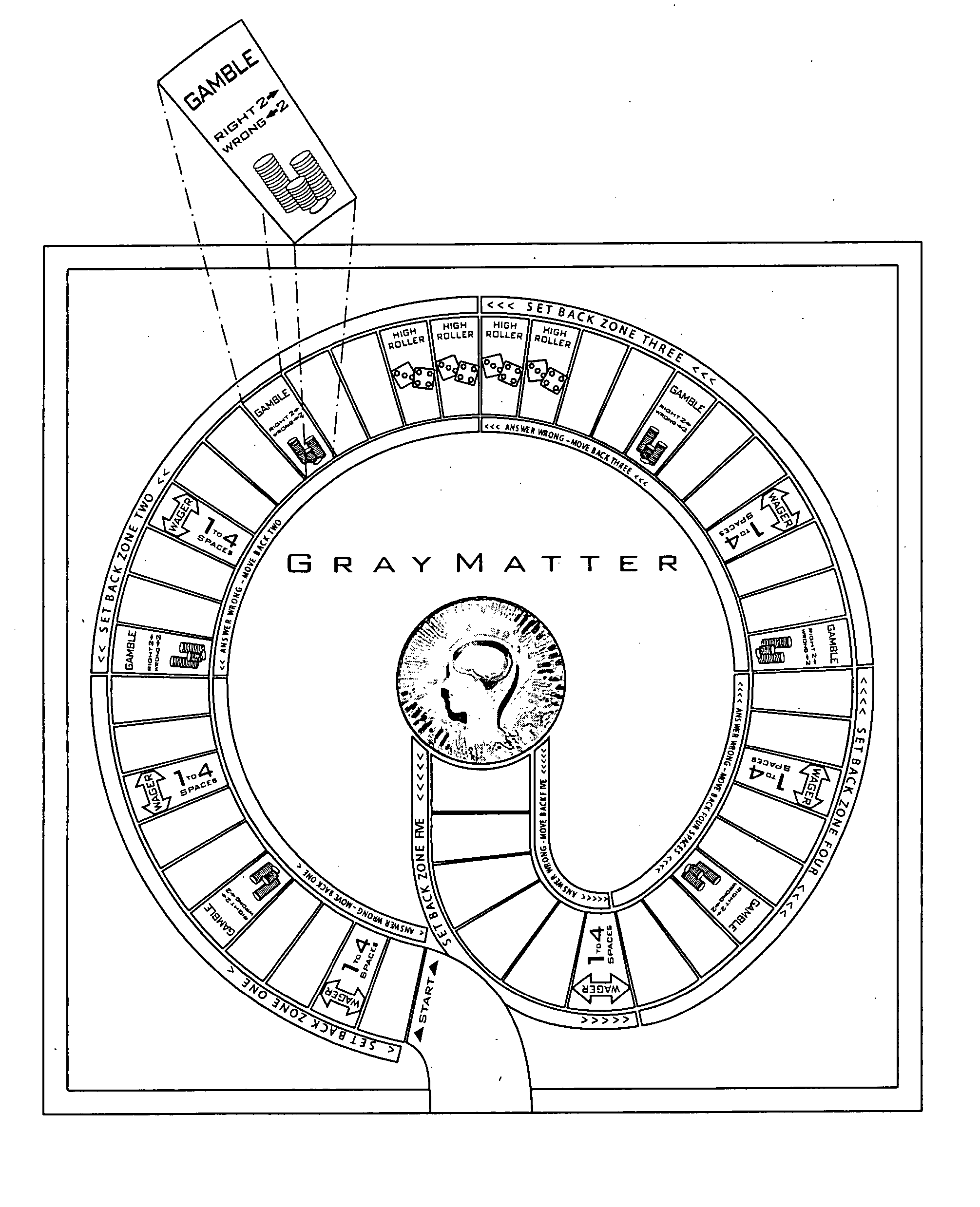 Board game and method for playing a game with multiple game options