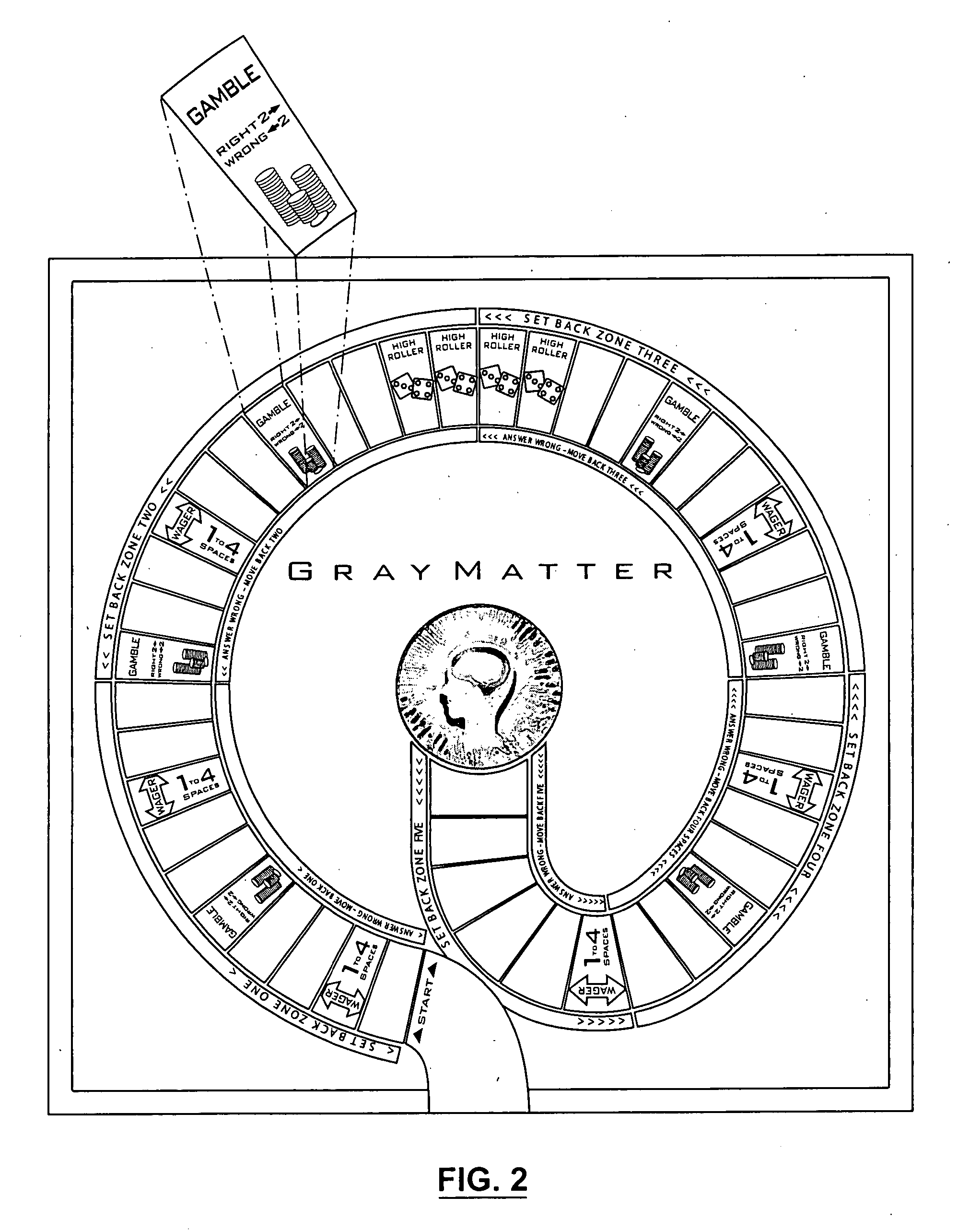 Board game and method for playing a game with multiple game options