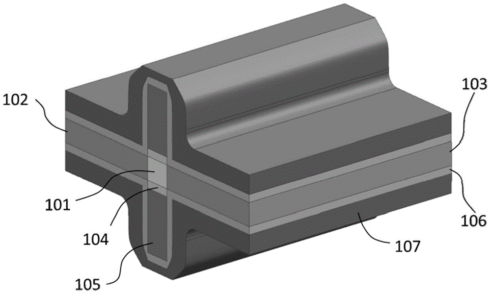 Double gate field effect transistor with tensile strain film strain source and its preparation method