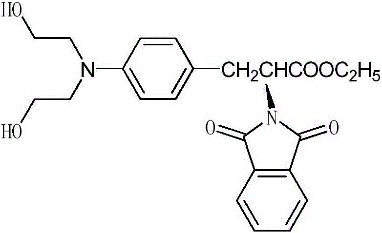 Synthesis process of N-paraphthalyl(diethanol)amino-L-phenylalanine ethyl ester