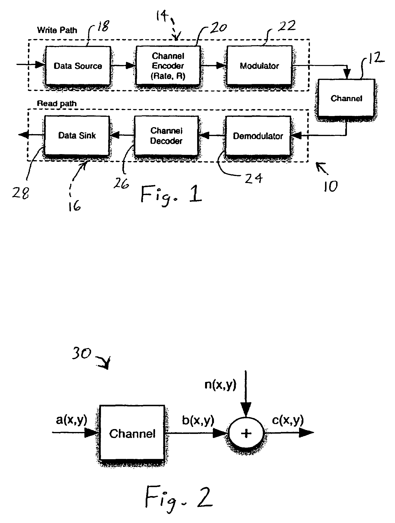 Method and system for near optimal iterative detection of the 2-dimensional ISI channel
