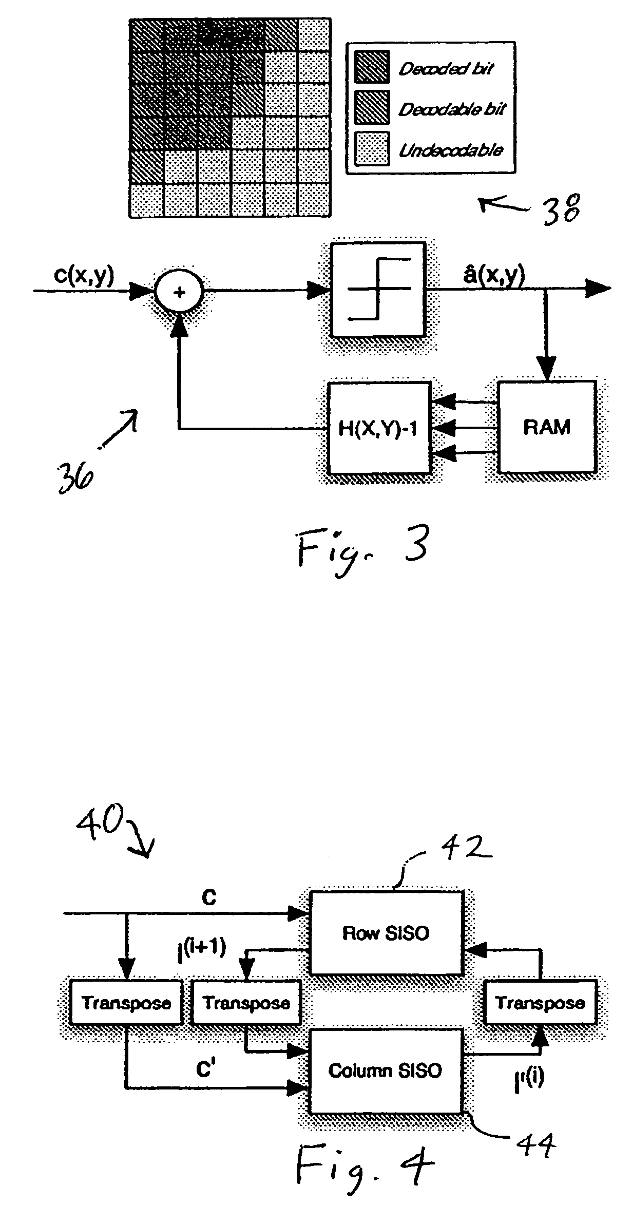 Method and system for near optimal iterative detection of the 2-dimensional ISI channel