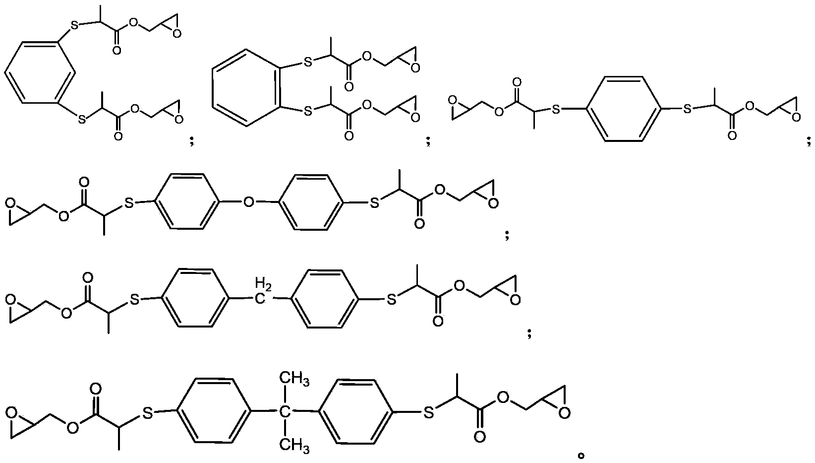 Sulfur-containing epoxide resin and preparation method thereof