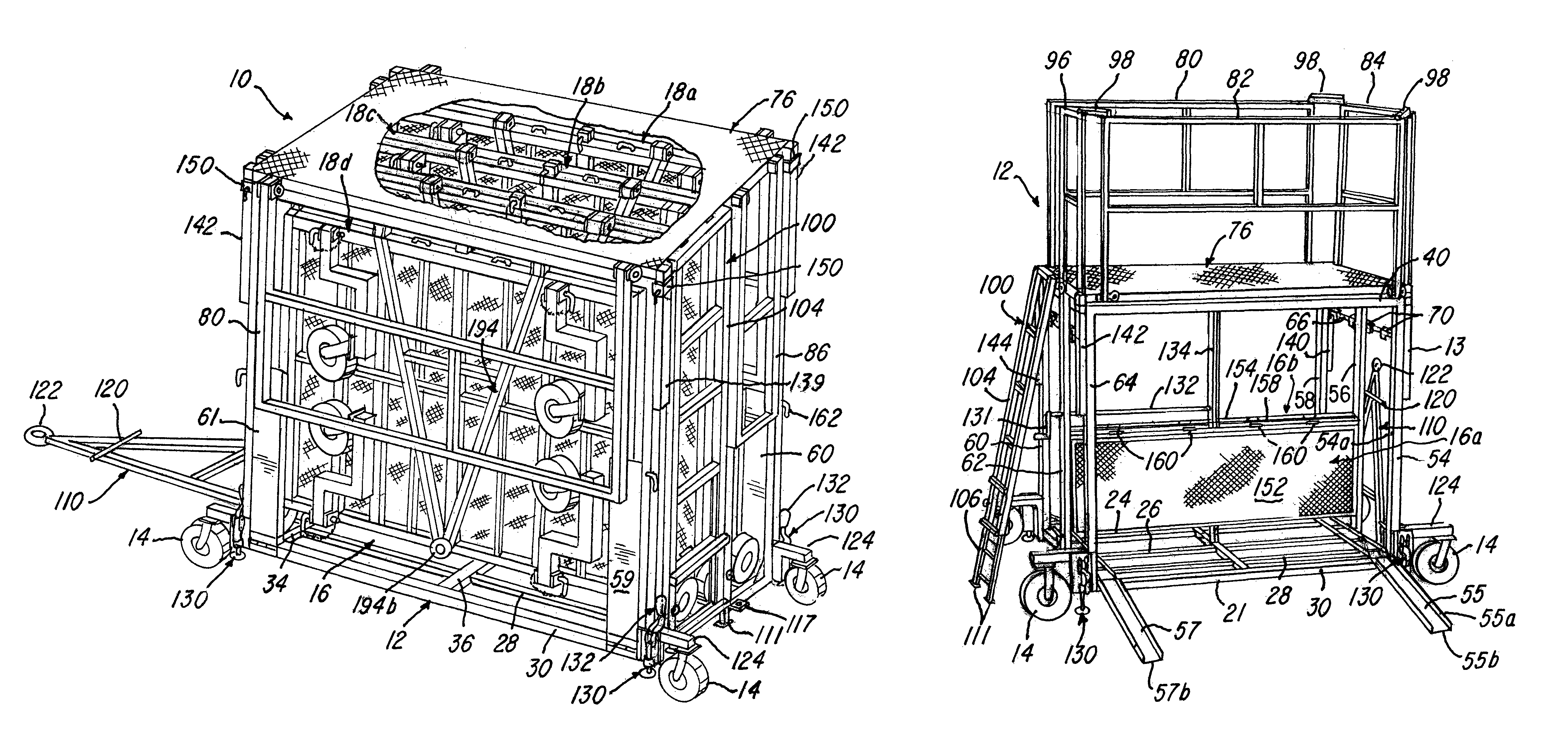 Band cart storage system and method