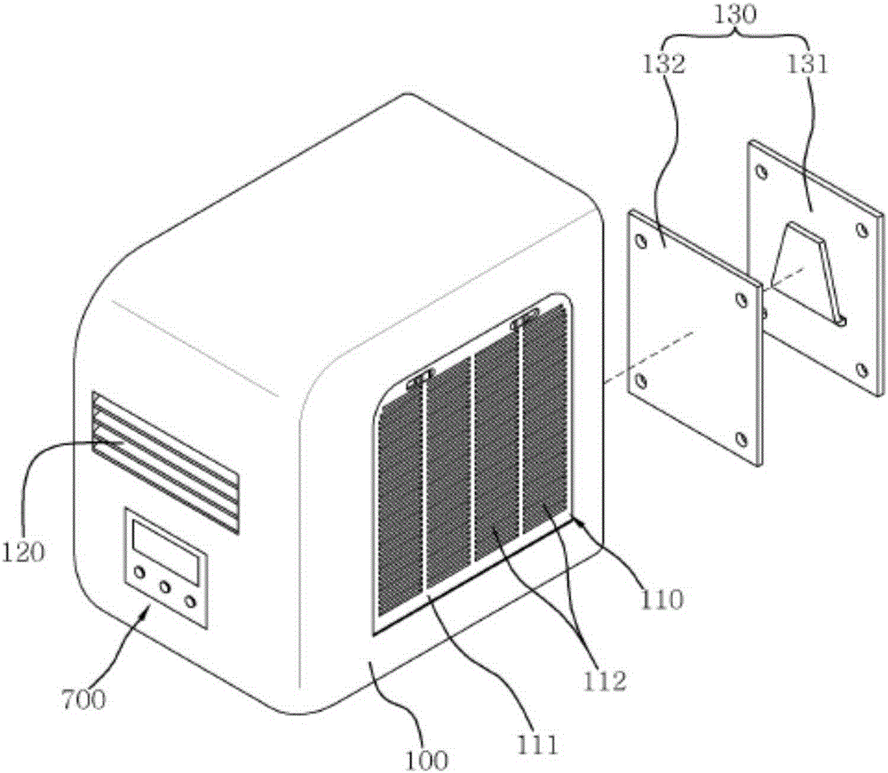 Wall-mounted evaporative humidifier