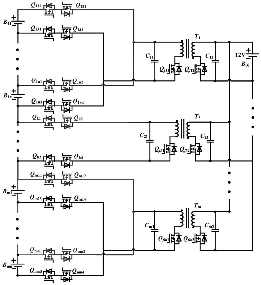 Battery pack equalization module, system and control method based on bidirectional flyback converter