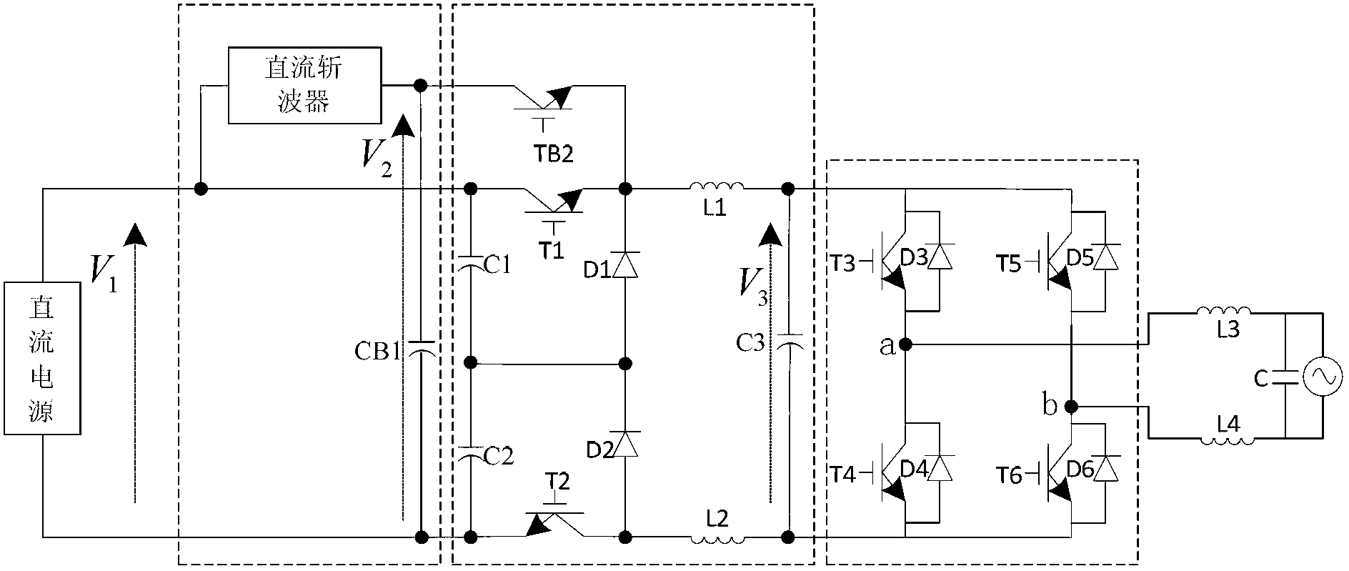 Seven-level circuit, a grid-connected inverter and modulation method and device of seven-level circuit