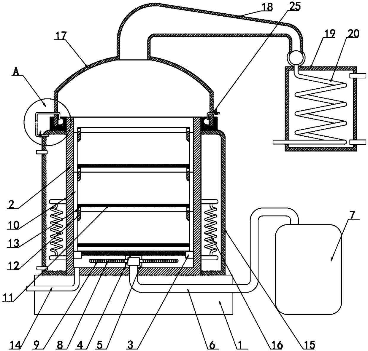 Steaming and brewing apparatus and steaming and brewing method for health liquor processing