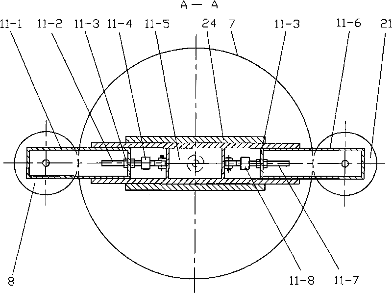 Device with track for simulation test on characteristics of double automobile tires running on pavement