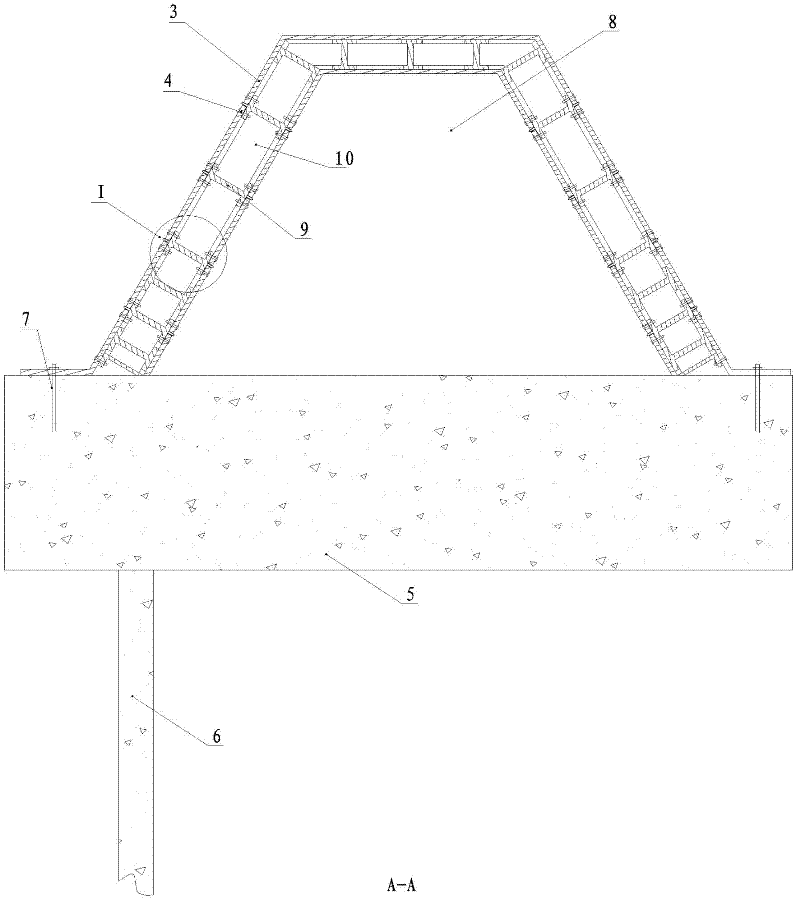 Steel structure open web combined dam